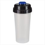 Frosted Bottle with Black Lid and Blue Flip-Top